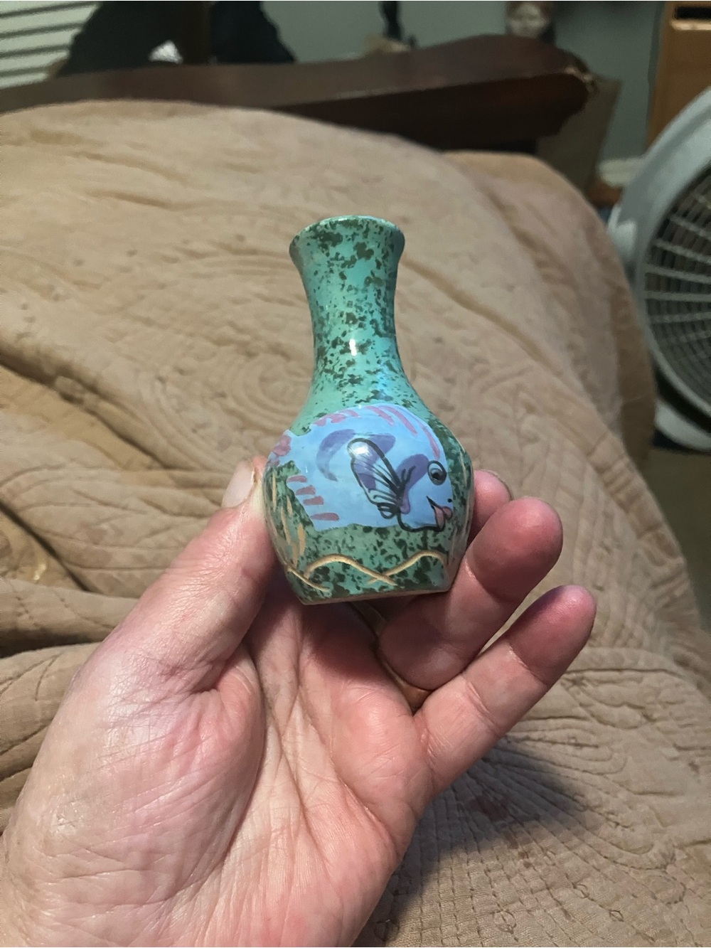 Vintage Hand Crafted Wassi Art Jamaican Pottery Vase